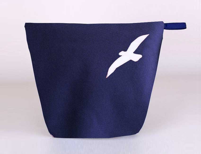 Tordalk Kulturtaschen "Blubb" blau