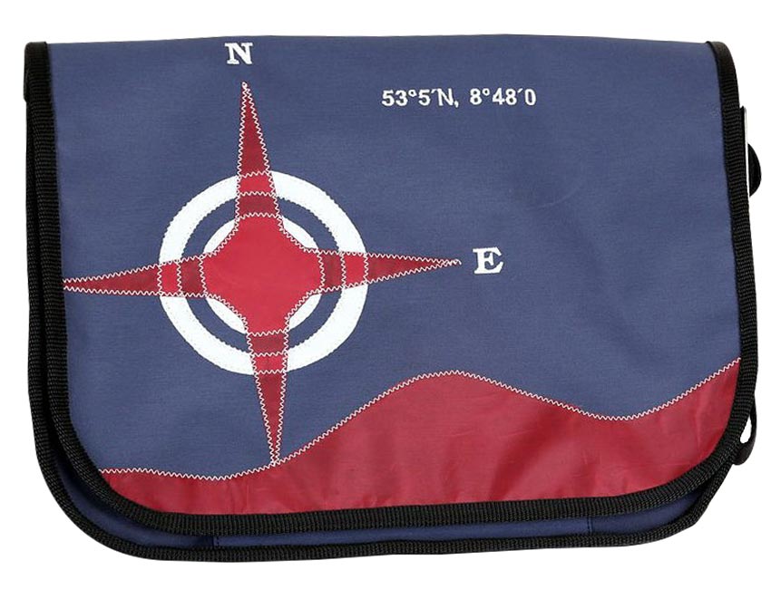 Tordalk Segeltuchtaschen “Koordinatentasche” blau