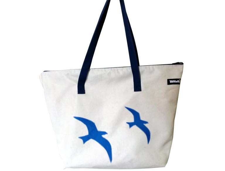Tordalk Segeltuchtaschen “Cargo Möwe" blau