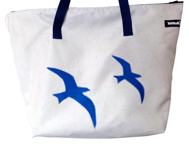 Tordalk Segeltuchtaschen “Cargo Möwe" blau