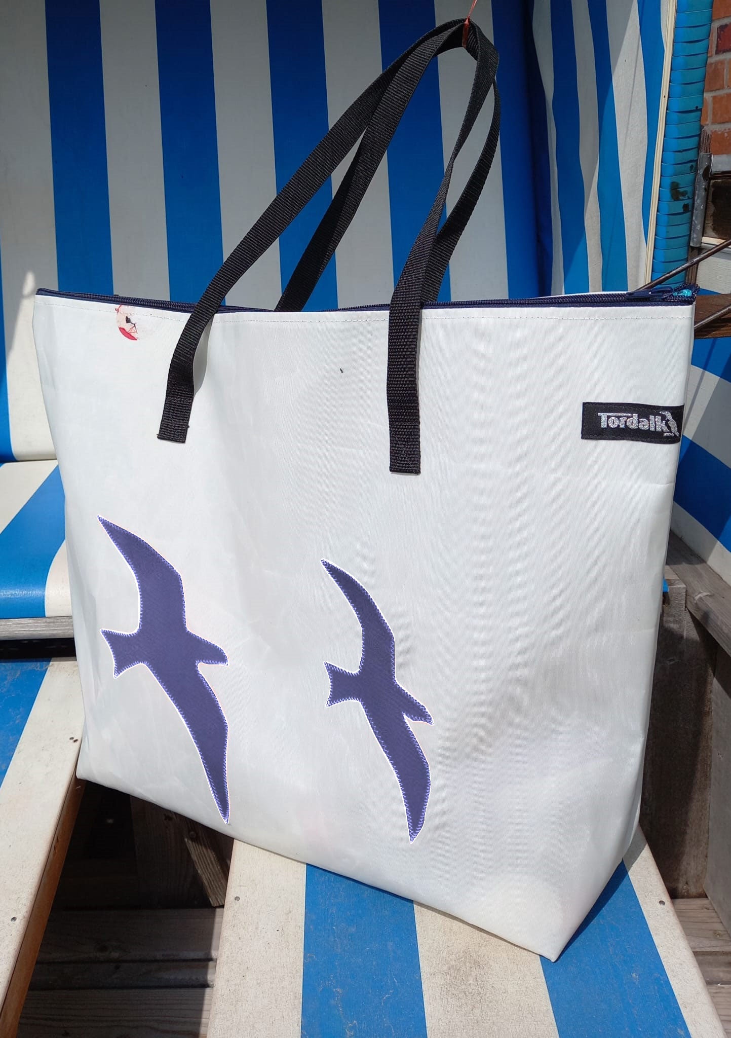 Tordalk Segeltuchtaschen “Cargo Möwe" blau