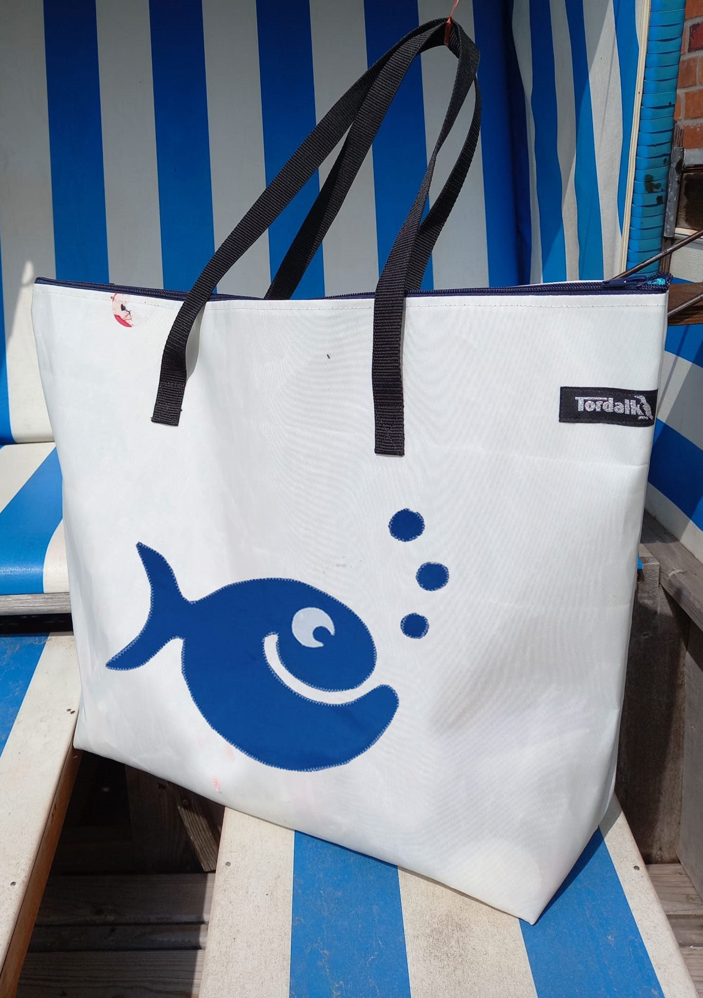 Tordalk Segeltuchtaschen “Cargo Blupp" weiß