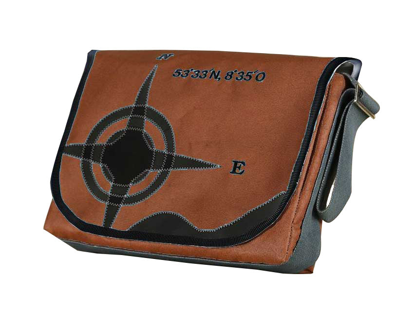 Tordalk Segeltuchtaschen “Koordinatentasche S” braun