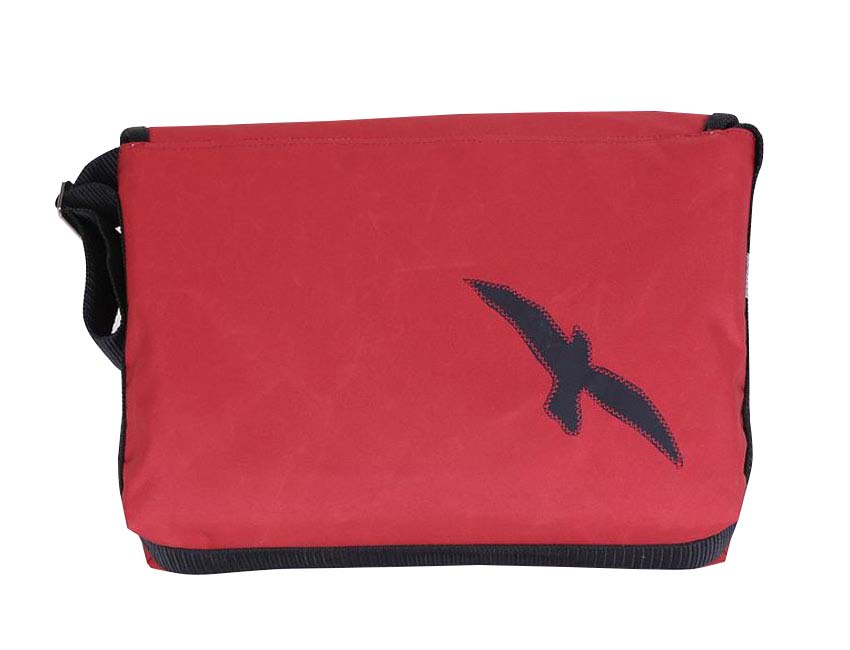 Tordalk Segeltuchtaschen “Koordinatentasche S” rot/schwarz