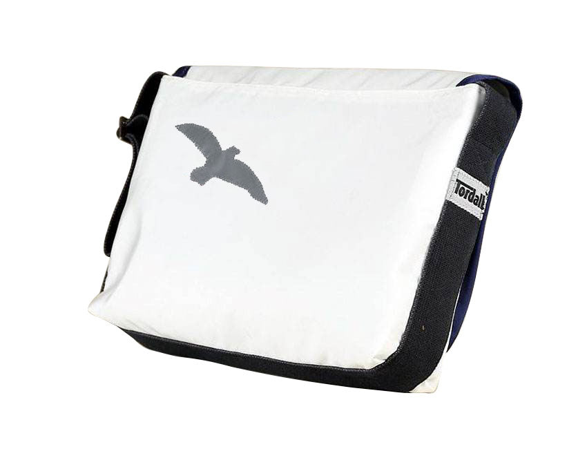 Tordalk Segeltuchtaschen “Koordinatentasche XS” weiß/grau