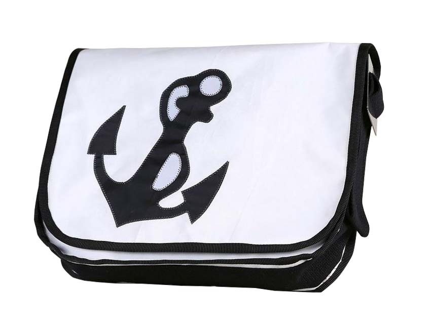 Tordalk Segeltuchtaschen “Anker” weiß