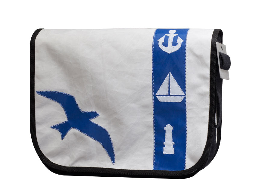 Tordalk Segeltuchtaschen “Maritime Möwe” weiß