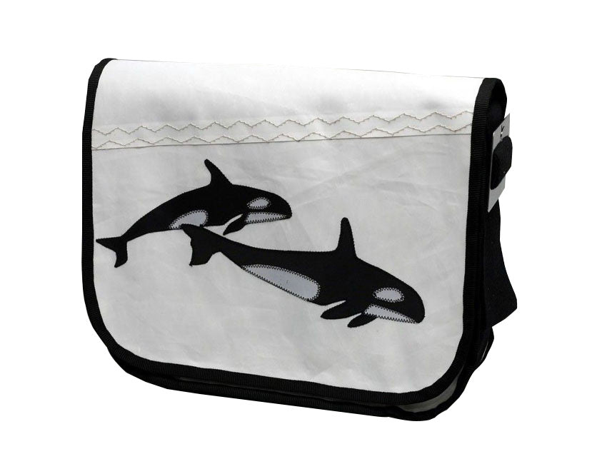 Tordalk Segeltuchtaschen “Orcas” weiß