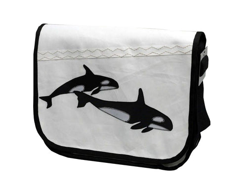 Tordalk Segeltuchtaschen “Orcas” weiß