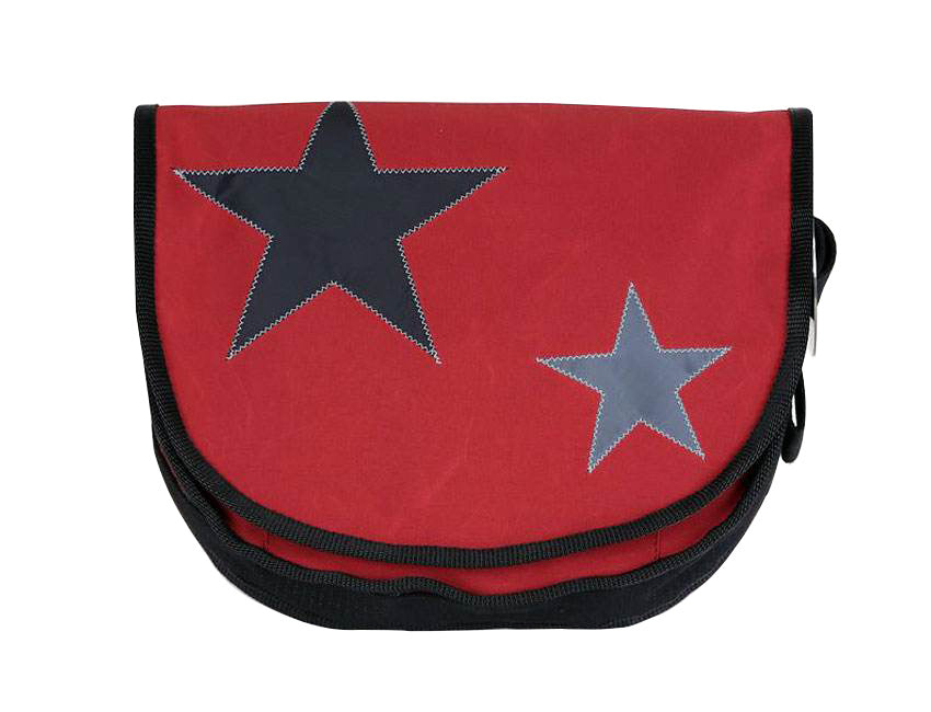 Tordalk Segeltuchtaschen “Sterne” rot