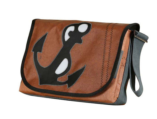 Tordalk Segeltuchtaschen “Anker" braun