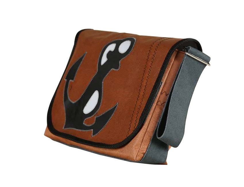 Tordalk Segeltuchtaschen “Anker" braun