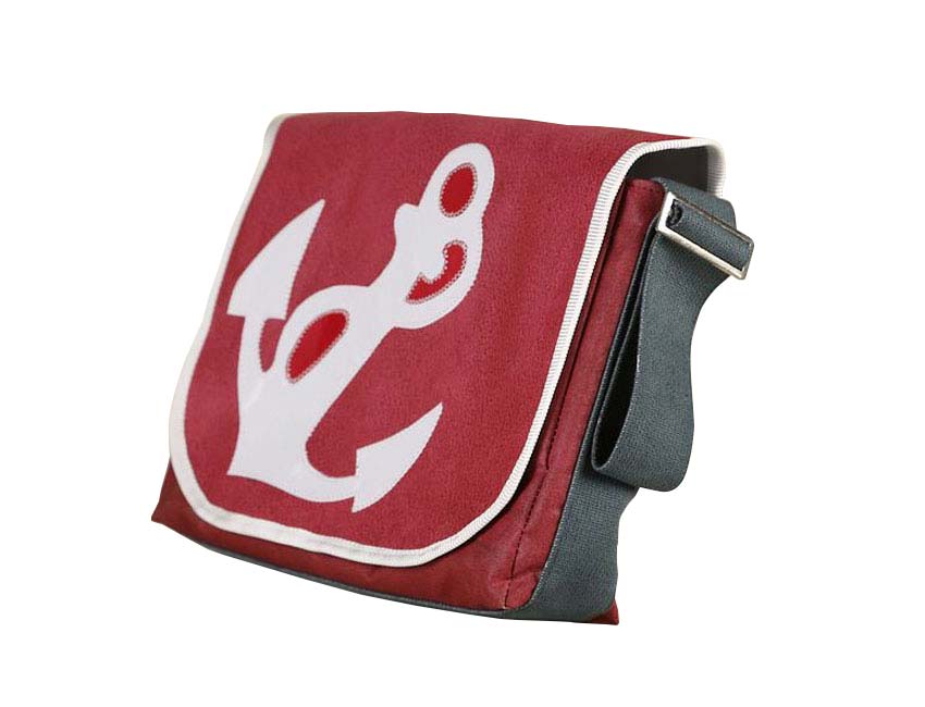 Tordalk Segeltuchtaschen “Anker" rot