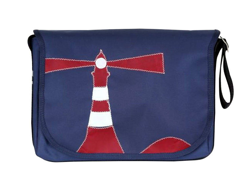 Tordalk Segeltuchtaschen “Leuchtturm" blau