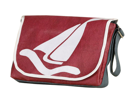 Tordalk Segeltuchtaschen “Segeljacht" rot