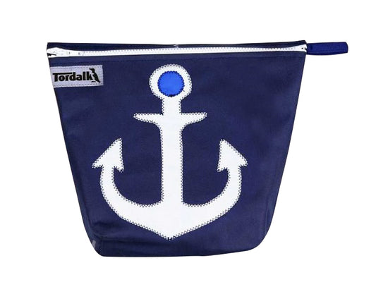 Tordalk Kulturtaschen "Anker" blau