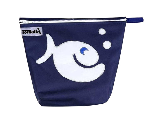 Tordalk Kulturtaschen "Blubb" blau