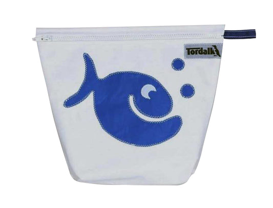 Tordalk Kulturtaschen "Blubb" weiss