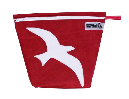 Tordalk Kulturtaschen "Möwe" rot