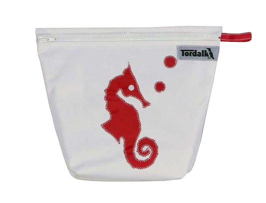 Tordalk Kulturtaschen "Seepferd" rot